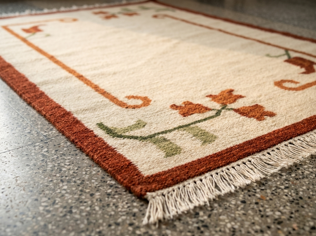 Vintage-Inspired Cream & Terracotta Area Rug