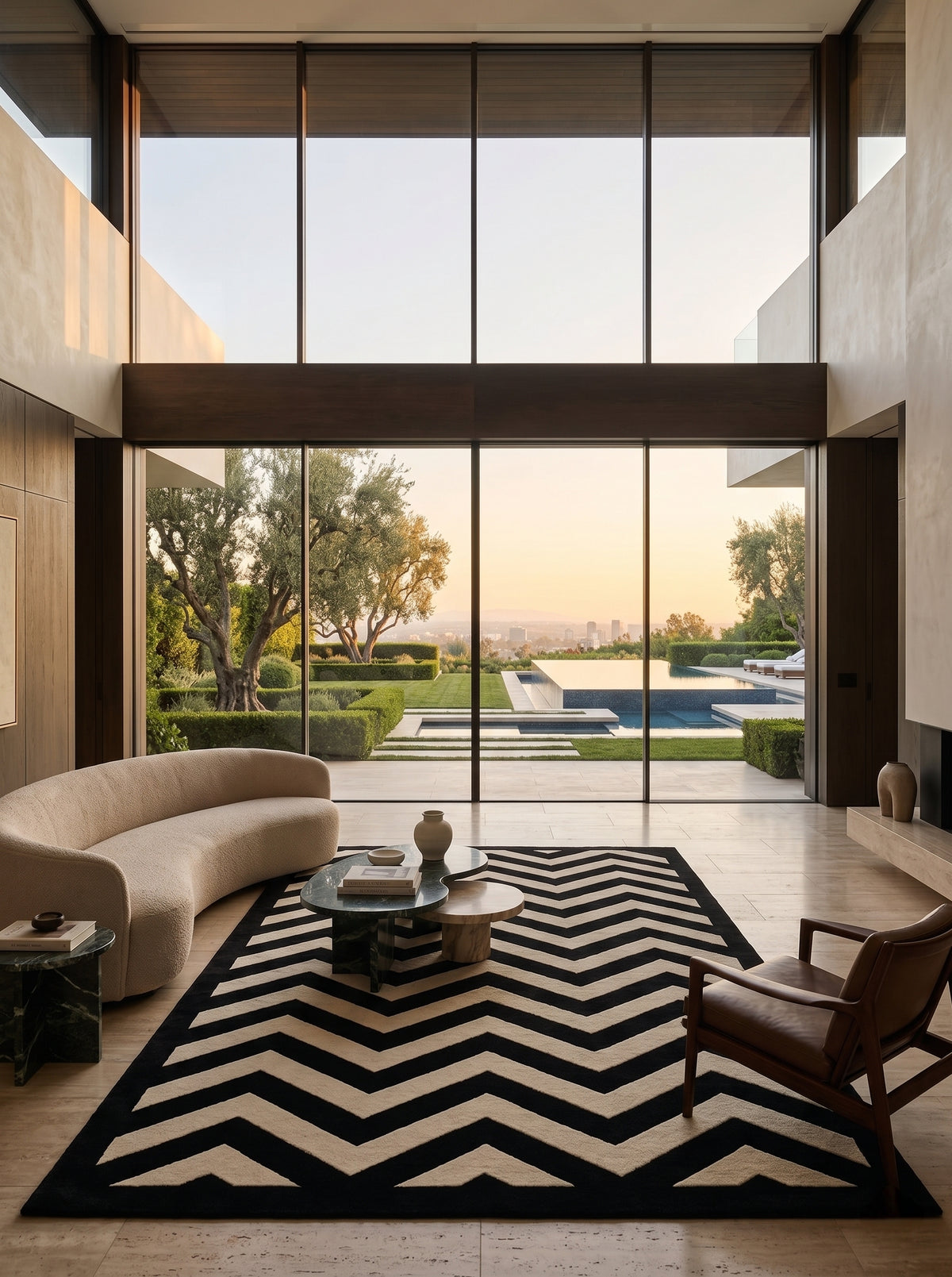 Chevron Stripe Hand-Tufted Rug