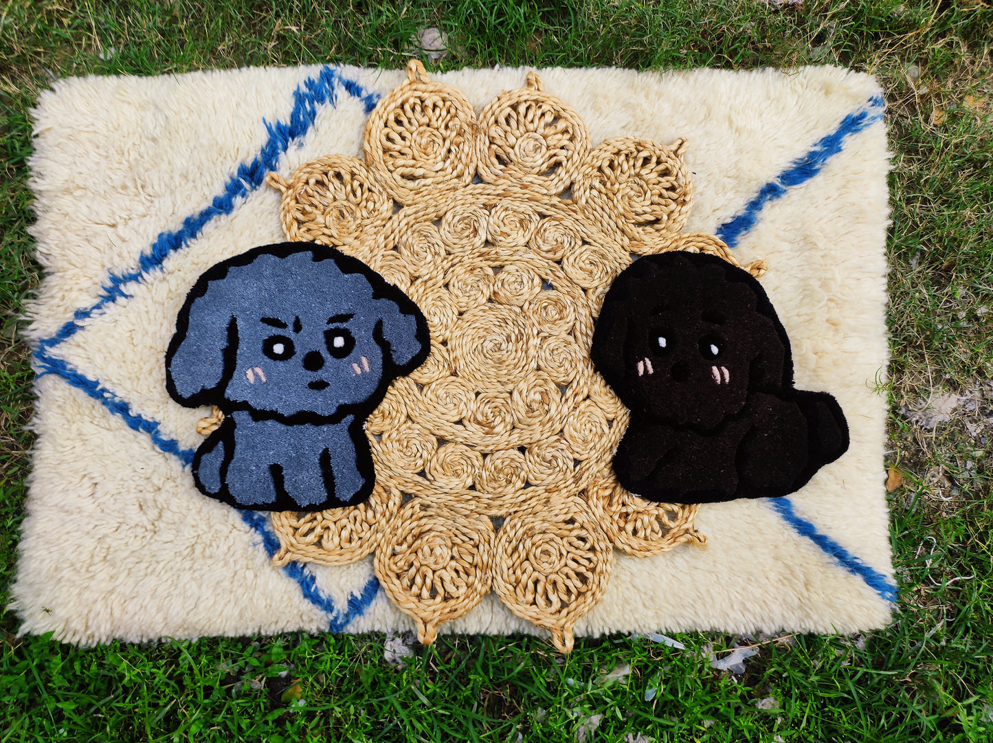 Soft Grey Pup Rug - Cozy Canine Charm for Your Home