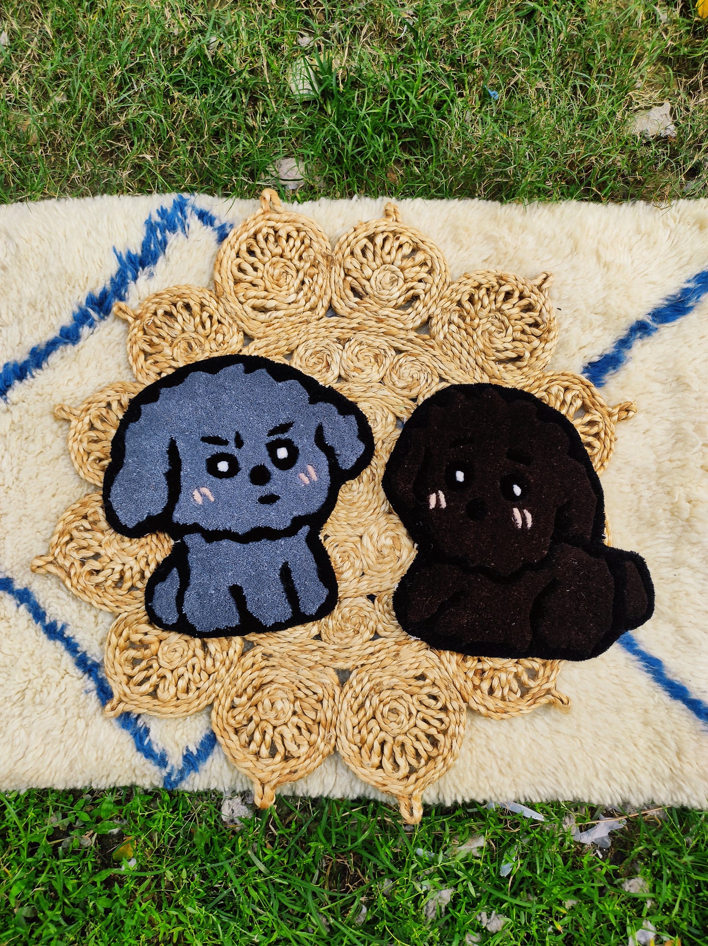 Soft Grey Pup Rug - Cozy Canine Charm for Your Home