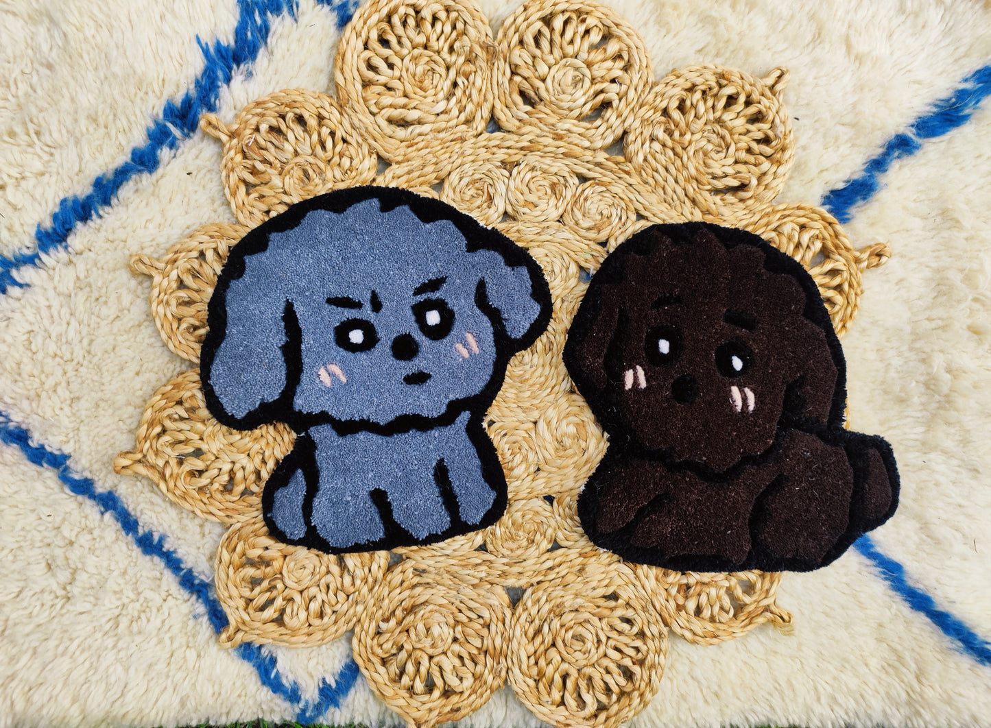 Cuddly Canine Comfort Rug - Adorable Brown Puppy Design