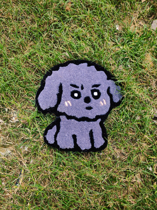 Soft Grey Pup Rug - Cozy Canine Charm for Your Home