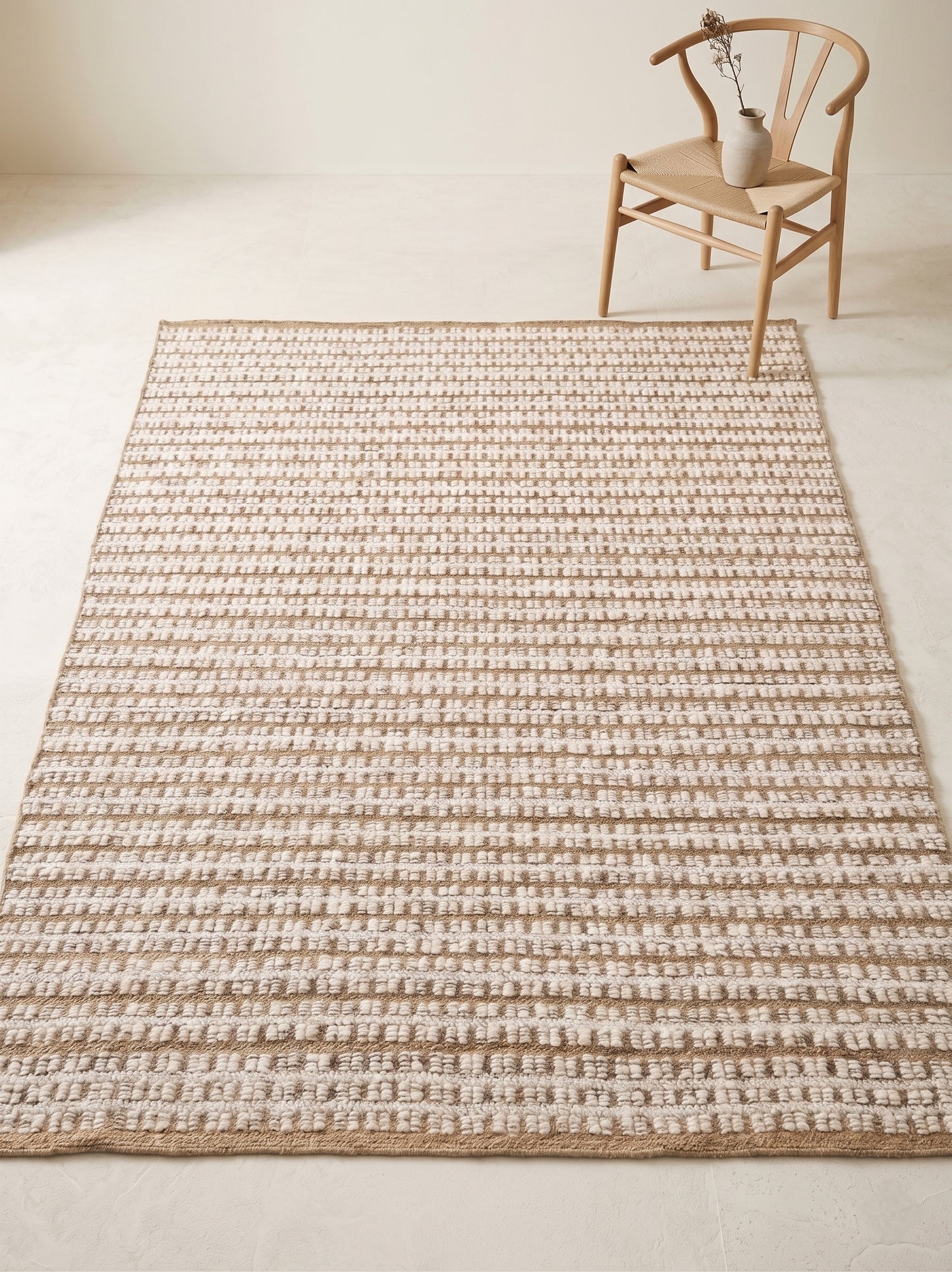 Sedona Striped Flatweave Rug | Eco-Friendly Jute & Soft Wool