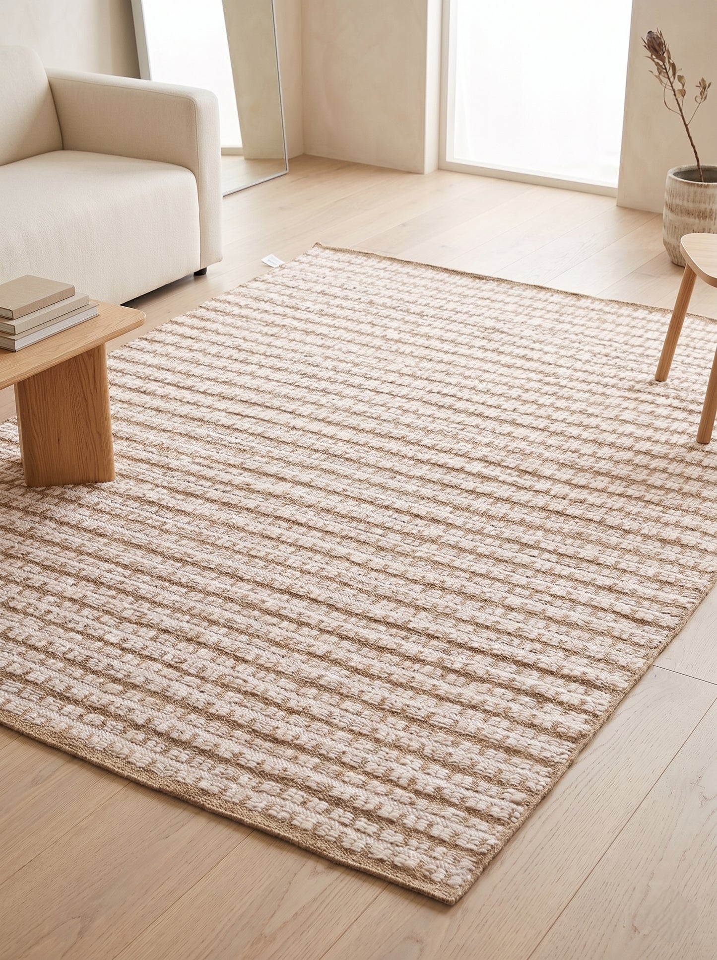 Sedona Striped Flatweave Rug | Eco-Friendly Jute & Soft Wool
